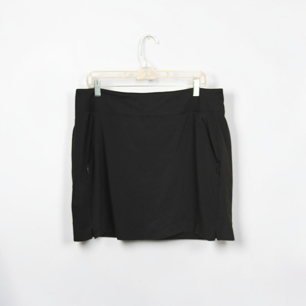 Athleta Women's Black Side Zip Pocket Mini‎ Skort Size 16T